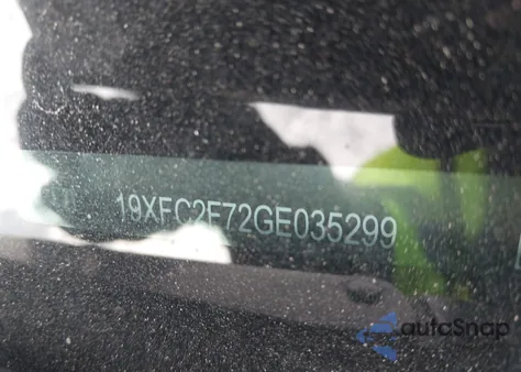 2016 Honda Civic Ex из США, поврежденный, VIN 19XFC2F72GE035299